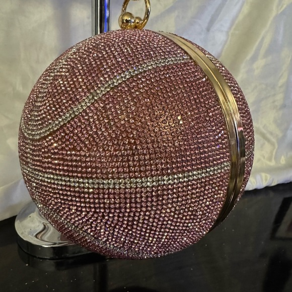 Pink Rhinestone Basketball Clutch 🏀 - Picture 2 of 5